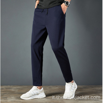 Pantaloni casual a tubo dritto di colore puro sottile OEM